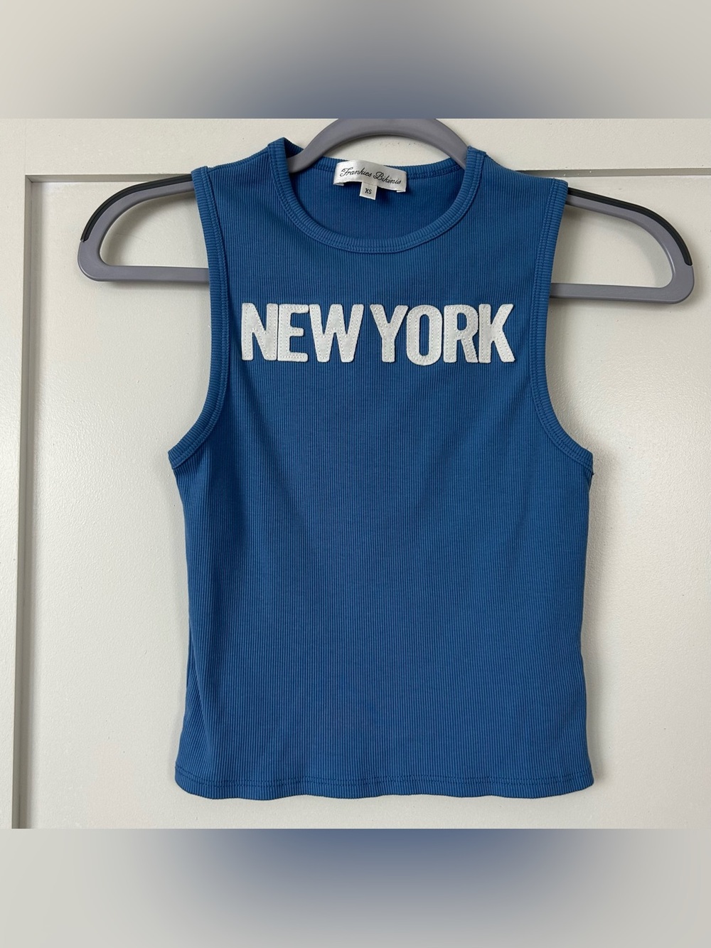Frankies Bikinis New York Tank Top Blue Size Extra Small